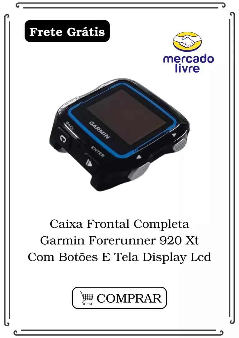 Caixa Frontal Relógio Esportivo Garmin Forerunner 920xt