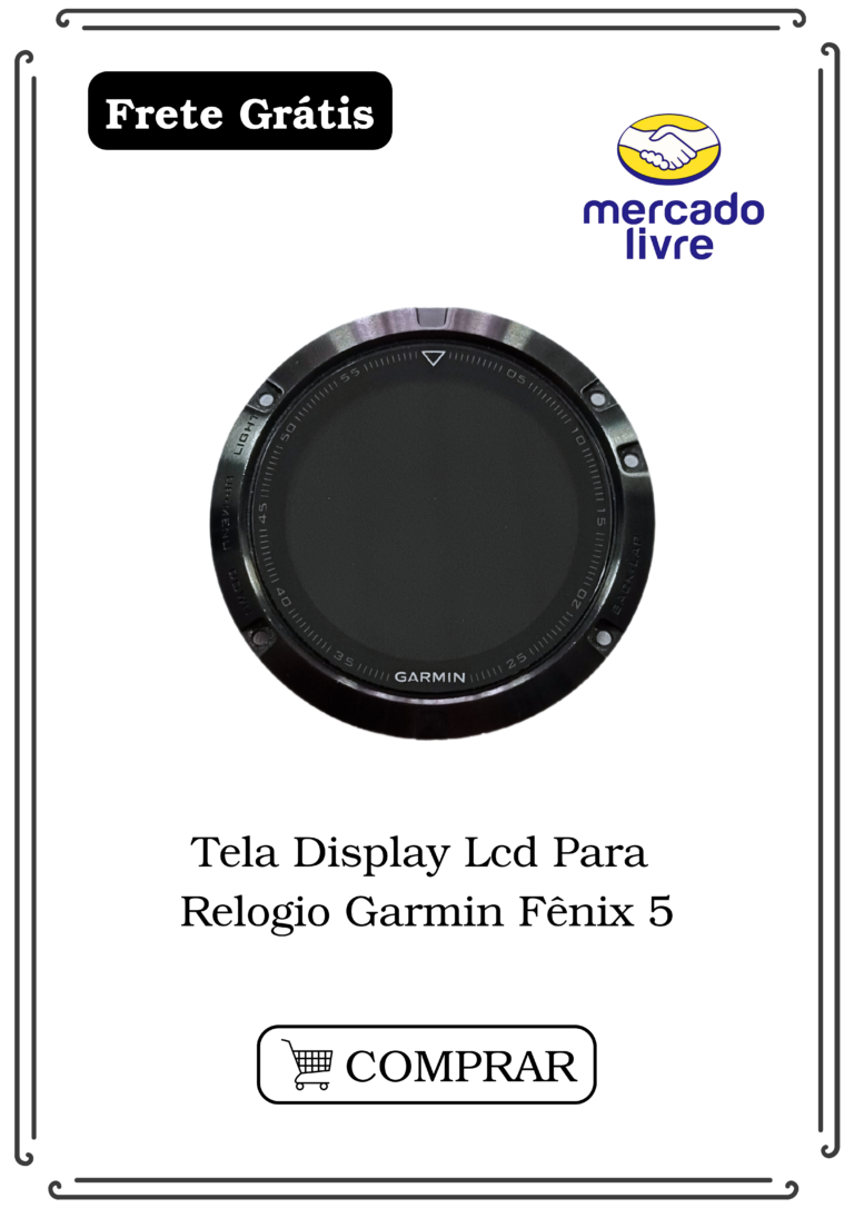 Tela Display LCD Relógio Esportivo Garmin Fênix 5