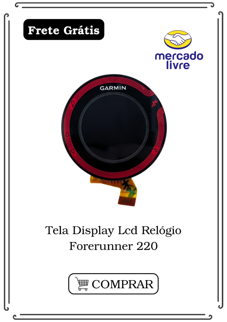 Tela Display LCD Relógio Esportivo Garmin Forerunner 220