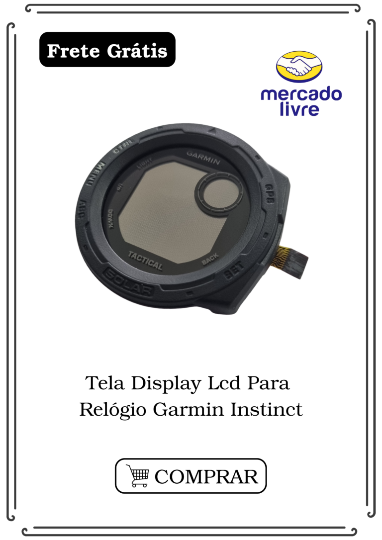 Tela Display LCD Relógio Esportivo Garmin Instinct